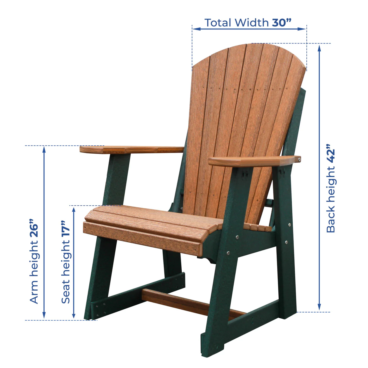 Adirondack Deck Chair - Poly Lumber Outdoor Chair